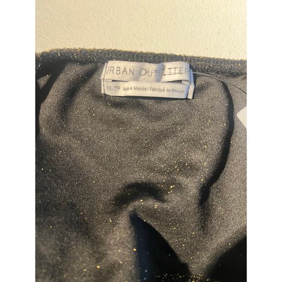 New Urban Outfitters  Gold Sparkle  V Neck Top size XS - Picture 5 of 7